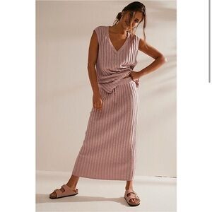 Free People Beach Veda Skirt Set Lilac Purple Size Medium